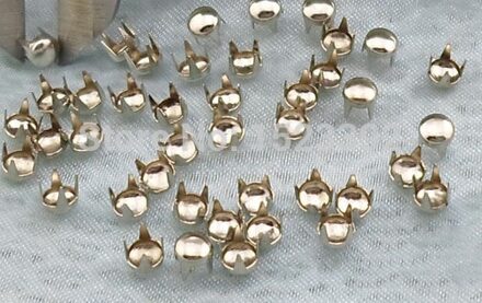 1000 Stks/zak Punk 4 Mm Zilveren Metalen Klinknagel Leathercraft Diy Ronde Studs Spots Spike Klinknagels En Studs Klinknagels Voor Bag kleding 6-009