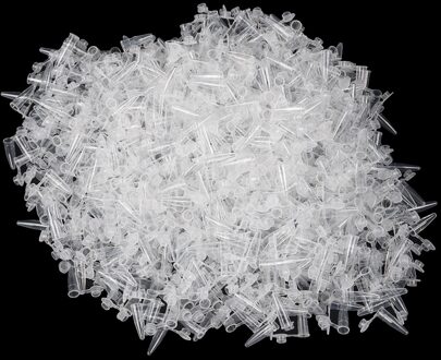1000 Stuks 0.2 ml Ronde Bodem Centrifuge Buizen Bevestigd Caps Helder Wit