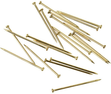 1000 stuks goudkleurige kopspelden - L 16 x D 0,65 mm - 50 gram - Hobby/naai materiaal