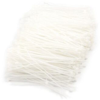 ! 1000 Stuks Wit Plastic Cable Zip Tie Fasten Wrap 60Mm X 2Mm, In Voorraad