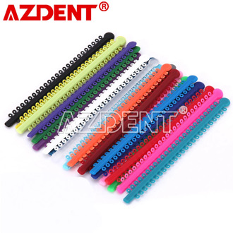 1000 ties/20sticks Dental Orthodontic Elastic Ligature Ties Bands for Brackets Dental Orthodontic Ligature Ties