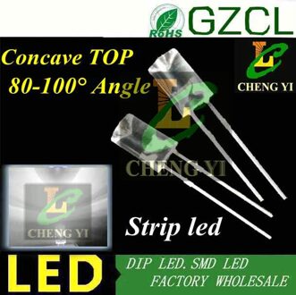 1000 witte 5mm strip led Concave dip led 6000-7000 k 3.0-3.5 v boom led diode