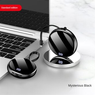 10000 Ma Mini Power Bank Reizen Essentieel Draagbare Batterij Voor Iphone Xiaomi Samsung Huawei zwart