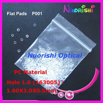 10000 stuks Glazen Plastic Platte Pads Ringen Lenzenvloeistof Eyewear Accssories Gat 1.45mm 1.25mm 1.60mm P001 163005 PC Material