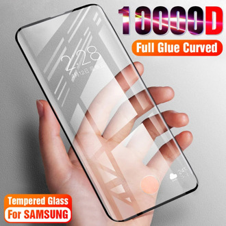 10000D Full Glue Tempered Glass For Samsung Galaxy S10 S10E S9 S8 S20 Plus Ultra Screen Protector For Note 10 Lite 20 9 8 Glass