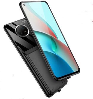 10000Mah Batterij Lader Case Voor Voor Redmi Note9 Siliconen Schokbestendig Power Case Voor Xiaomi Redmi Note9 Pro Powerbank Cover Redmi note9 zwart