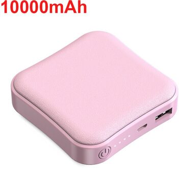 10000Mah Draagbare Power Bank 2.1A Snelle Oplader Externe Batterij Powerbank Voor Smart Mobiele Telefoon 10000mAh roze