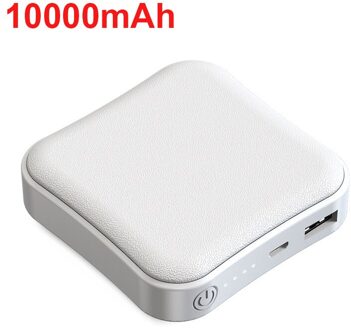 10000Mah Draagbare Power Bank 2.1A Snelle Oplader Externe Batterij Powerbank Voor Smart Mobiele Telefoon 10000mAh wit