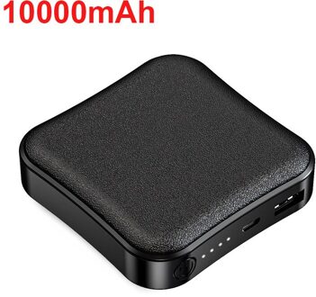 10000Mah Draagbare Power Bank 2.1A Snelle Oplader Externe Batterij Powerbank Voor Smart Mobiele Telefoon 10000mAh zwart