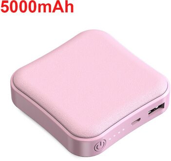 10000Mah Draagbare Power Bank 2.1A Snelle Oplader Externe Batterij Powerbank Voor Smart Mobiele Telefoon 5000mAh roze
