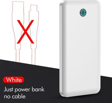 10000Mah Led Display Powerbank Draagbare Oplader Quick Externe Batterij Power Bank Voor Iphone Xiaomi Mi 9 Iphone Usb Type C Power wit