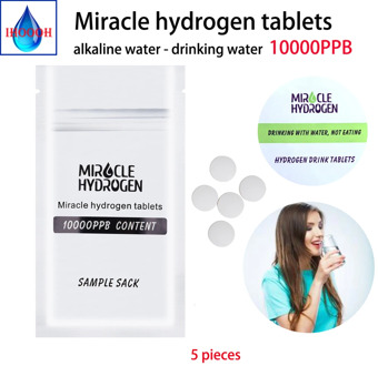 10000PPB Miracle Hydrogen Water Tablets alkaline H2 water improve immunity Trial Pack 5 pieces China Japan Cooperation Products