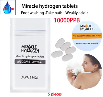 10000PPB Miracle hydrogen water tablets Foot washing or Take bath Deep moisturizing Weakly acidic H2 Trial Pack 5 pieces IHOOOH
