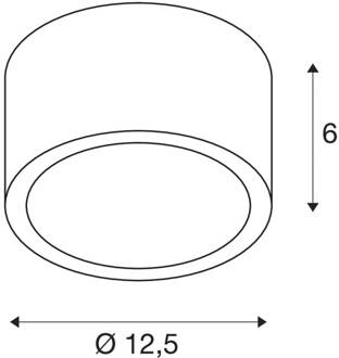 1000339 Rox Buitenplafondlamp LED, Spaarlamp GX53 11 W Aluminium (geëloxeerd)