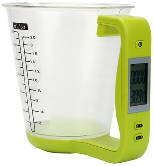 1000G Elektronische Digitale Keuken Weegschaal Meting Cup Met Lcd-scherm Digitale Schaal Draagbare Keuken Meetinstrumenten groen