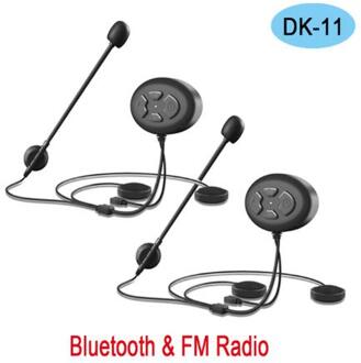 1000M Bluetooth 5.0 Intercom Motorhelm Headset Voor 2 Rijders Draadloze Walkie Talkie Motor Stereo Interphone MP3 Handsfree dubbele DK-11