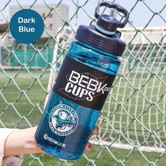 1000Ml 1700Ml Zomer Outdoor Sport Grote Capaciteit Kantine Fitness Draagbare Plastic Beker Met Lente Cover Water-proof Cup 1700ML 3