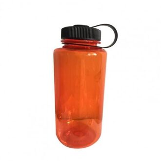 1000Ml Draagbare Sport Brede Mond Grote Capaciteit Fles Water Drinken Beker Draagbare Mok Wear -Slip Sport Flessen Oranje