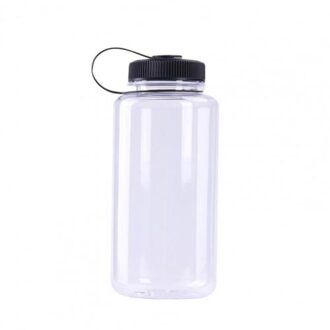 1000Ml Draagbare Sport Brede Mond Grote Capaciteit Fles Water Drinken Beker Draagbare Mok Wear -Slip Sport Flessen transparant