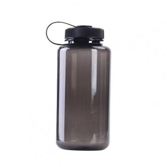 1000Ml Draagbare Sport Brede Mond Grote Capaciteit Fles Water Drinken Beker Draagbare Mok Wear -Slip Sport Flessen zwart