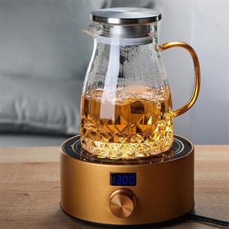 1000Ml Hoge Borosilicaatglas Werper Thee Pitcher Met Deksel Huishoudelijke Hittebestendig Glas Water Kruik Thee Pot Voor koude Thee Ju