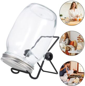 1000Ml Kiemen Pot Kit Brede Mond Mason Kiemen Pot Met Stand Zaad Sprouter