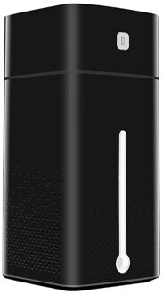 1000Ml Luchtbevochtiger Ultrasone Usb Diffuser Aroma Essentiële Olie Led Nachtlampje Lamp Mist Luchtreiniger 7 Kleur ligh zwart