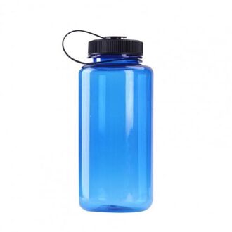 1000Ml Sport Brede Mond Grote Capaciteit Fles Water Drinken Beker Draagbare Mok Grote Capaciteit Fles Water Drinken Beker Draagbare mok Blauw