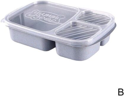 1000Ml Tarwe Stro Bento Dozen Magnetron Servies Opslag Gezonde Materiaal Container Foodbox Lunch Draagbare Doos Voedsel D2L3