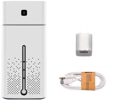 1000Ml Usb Draagbare Luchtbevochtiger Aroma Olie Diffuser Verstuiver Capaciteit Auto Thuis Ultrasone Humidificador Aromatherapie Purifier wit