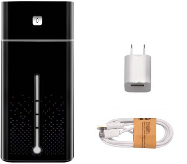 1000Ml Usb Draagbare Luchtbevochtiger Aroma Olie Diffuser Verstuiver Capaciteit Auto Thuis Ultrasone Humidificador Aromatherapie Purifier zwart