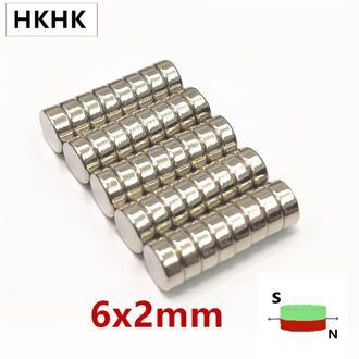 1000P 6Mm X 2 Mm Kleine Ronde Neodymium Schijf Magneten 6X2 Dia N42 Sterke Rare Super krachtige Aarde Magneet 6X2 Mm Magnetische Stand 10stk