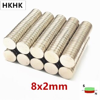 1000P 8Mm X 2 Mm Kleine Ronde Neodymium Schijf Magneten 8X2 Dia N35 Sterke Rare Super krachtige Aarde Magneet 8X2 Mm Magnetische Stand 200stk