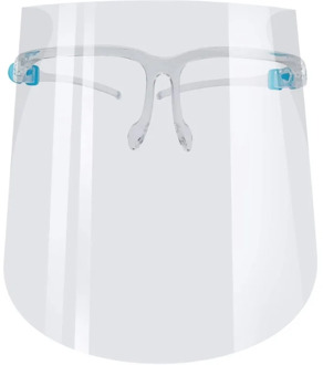 1000pc Adults Face Shield With Glasses Transparent Protective Mask Full Face Cover Plastic Clear Visor For Cooking