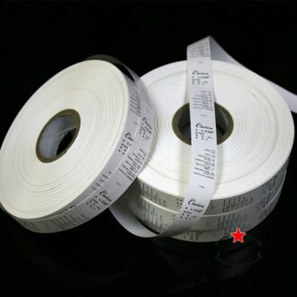 1000pcs EEN roll Opslag Synthetische plakband zorg label Wit Mark Wassen Label Kledingstuk 1000stk