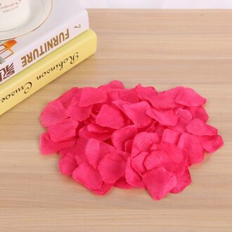 1000Pcs Kunstmatige Valse Rose Bloemblaadjes Wedding Party Romantische Nacht Event Bruiloft Decoratie Simulatie Rose Petal roos rood