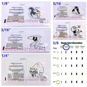 1000Pcs ORMCO Zoo Dental Rubber Bands Orthodontic Elastics Chains Ties 3.5OZ 1/8 3/16 1/4 5/16 3/8