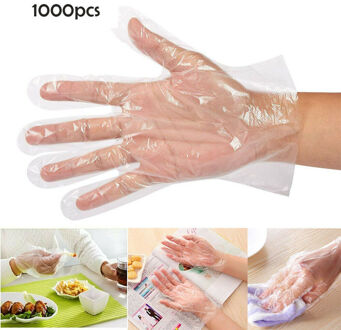 1000pcs Plastic Wegwerphandschoenen Restaurant Home Service Catering Hygiëne