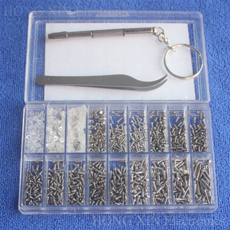 1000pcs Stainless Steel screw Sunglass Watch Spectacles Phone Glasses Screws Nuts Screwdriver Repair Tool Set Kits