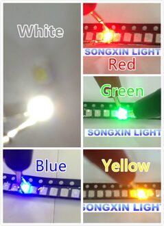 1000pcs Super Heldere 3528 1210 SMD LED Rood/Groen/Blauw/Geel/Wit 200pcs Elke LED Diode 3.5*2.8*1.9mm 3528 R/G/B/W/Y 5 kleur each 200stk