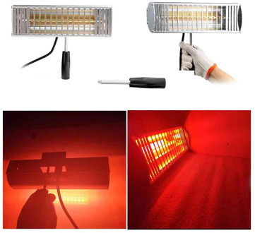1000W Car Paint Drying Lamp Shortwave Paint Curing Lamp Handheld Infrared Heater Light Car Body Baking Light Auto Repair Tool