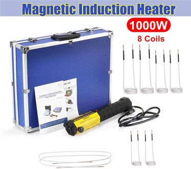 1000W Mini Induction Heater Bolt Remover with 6 Coils 2 Wires Tools Kit Car Repair Tool Flameless Magnetic Induction Heater
