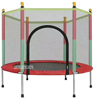 1001 Indoor Kinderen Ronde Trampoline Familie Speelgoed Kleine Stuiterende Bed Huishouden Springen Bounce Bed Met Beschermen Draad Netto Rood