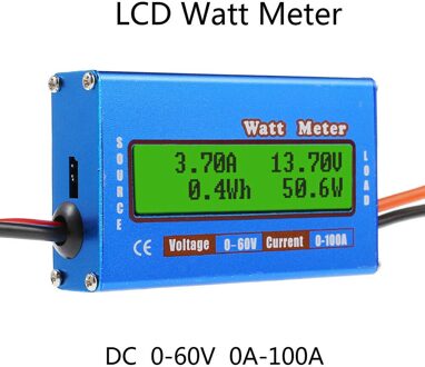 100A 60V Dc Digitale Watt Meter Auto Batterij Analyzer Power Meter Voltage Batterij Checker Tester Auto Reparatie Tool Accessoires