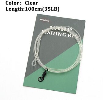 100Cm Karpervissen Accessoires Kit Ring Swivel Voor Voor Karper Chod Rig Visgerei Apparatuur doorzichtig