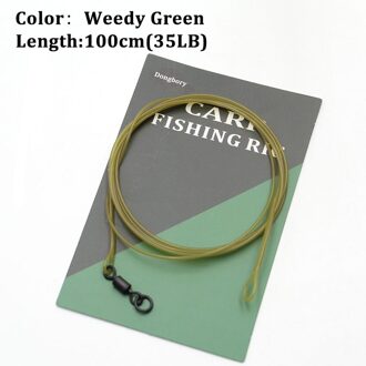 100Cm Karpervissen Accessoires Kit Ring Swivel Voor Voor Karper Chod Rig Visgerei Apparatuur licht groen