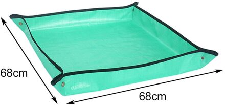 100Cm Pe Tuinieren Mat Thuis Tuinieren Bediening Pad Groene Plant Balkon Waterdicht Bloem Mat Lock Bodem Te Voorkomen Lekkage 68CM x 68CM