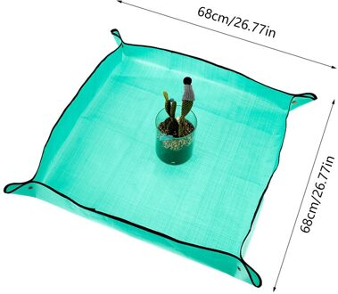 100cm Planting Mat PE Gardening Mat Green Gardening Pad Plant Balcony Super Light Reusable Waterproof Foldable Flower Mat 68x68cm