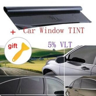 100Cm X 50Cm Zwart Autoruit Folies Tint Tinting Film Roll Auto Auto Thuis Vensterglas Zomer Solar uv Protector Sticker Films