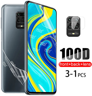 100D Hydrogel Soft Film For Xiaomi Redmi Note 9s 8 9 Pro 8T Poco x3 Note8T Note9S Not 9 S Back Screen Protector Camera Len Glass